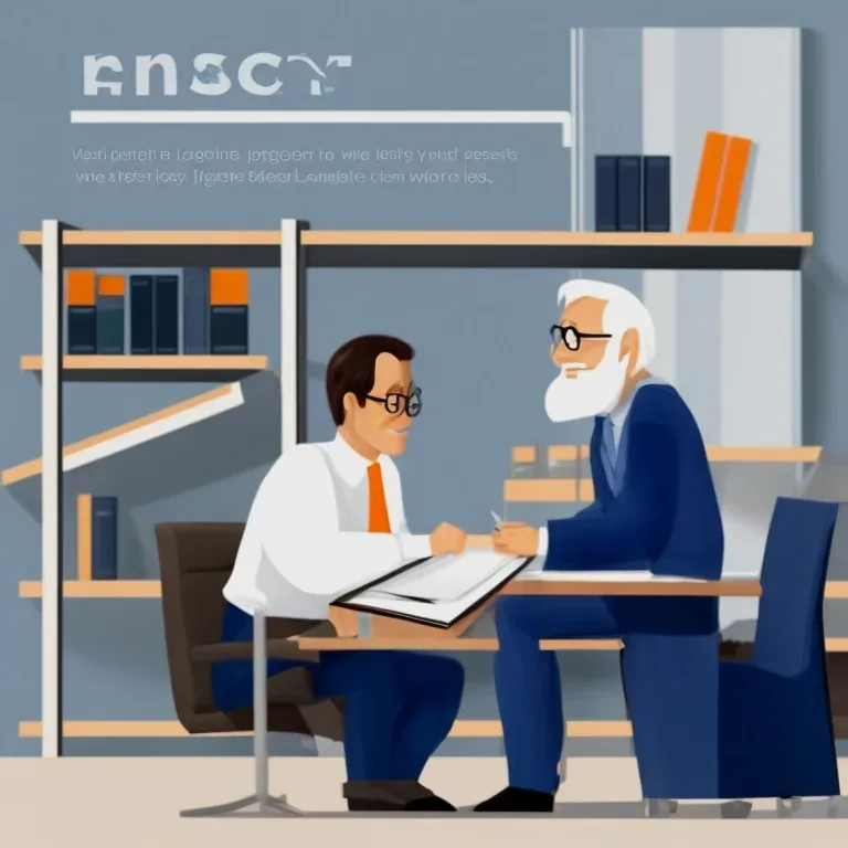 Advisor explaining legal options to senior client