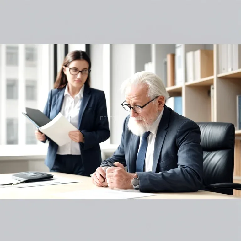 Friendly lawyer consulting a senior client